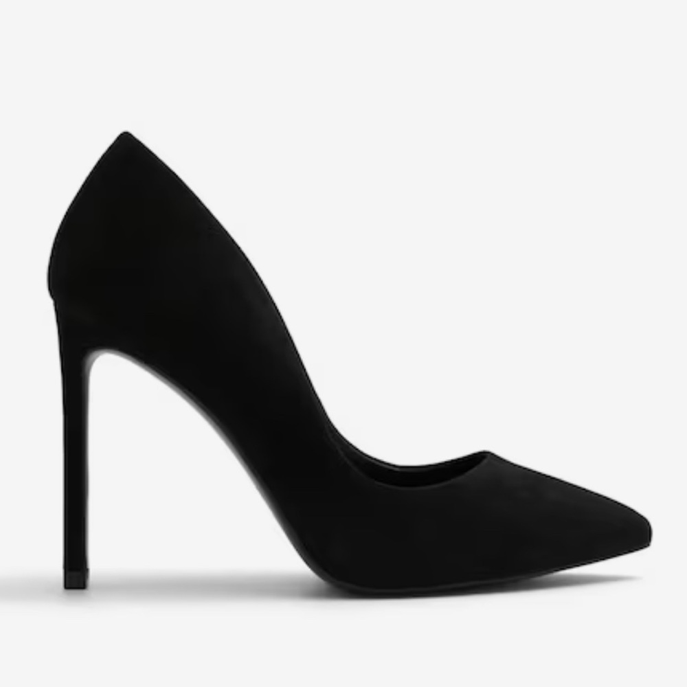 Women Pointed Black Pump Toe Heels